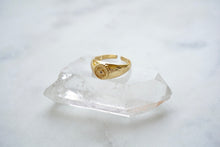 Load image into Gallery viewer, Round Gold Evil Eye Sunburst Ring - Boho Brooklyn Jewelry
