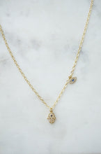 Load image into Gallery viewer, Gold Hamsa &amp; Eye Charm Necklace - Boho Brooklyn Jewelry
