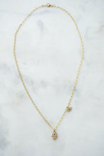 Load image into Gallery viewer, Gold Hamsa &amp; Eye Charm Necklace - Boho Brooklyn Jewelry
