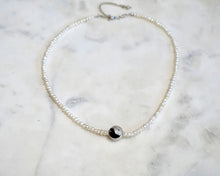 Load image into Gallery viewer, Pearl Yin Yang Choker - Boho Brooklyn Jewelry
