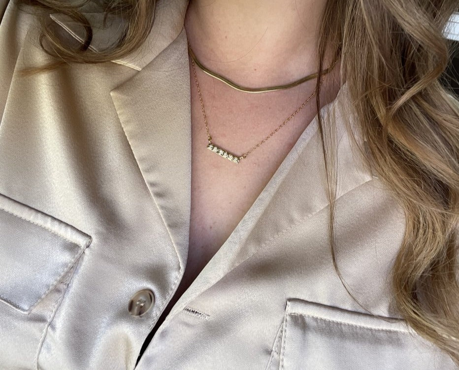 The 'Gold Brick' Necklace - Boho Brooklyn Jewelry