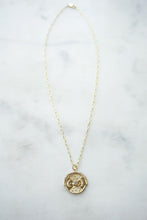 Load image into Gallery viewer, Gold Eye Medallion Necklace - Boho Brooklyn Jewelry
