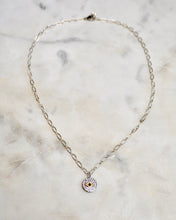 Load image into Gallery viewer, Silver Evil Eye Necklace - Boho Brooklyn Jewelry
