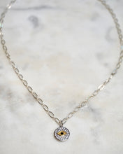 Load image into Gallery viewer, Silver Evil Eye Necklace - Boho Brooklyn Jewelry
