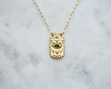 Load image into Gallery viewer, ‘AHAVA’ Gold Eye Medallion - Boho Brooklyn Jewelry
