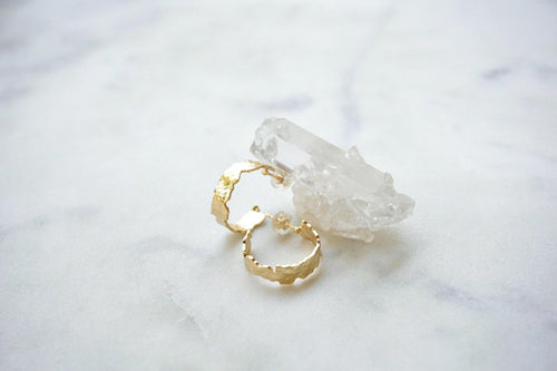 Mini ‘ADONIS’ Hammered Hoops - Boho Brooklyn Jewelry