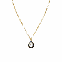 Load image into Gallery viewer, Black Enamel Teardrop Necklace
