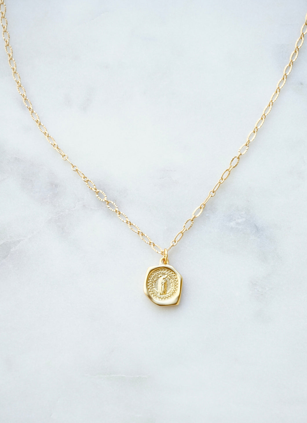 Mother Mary Matte Medallion